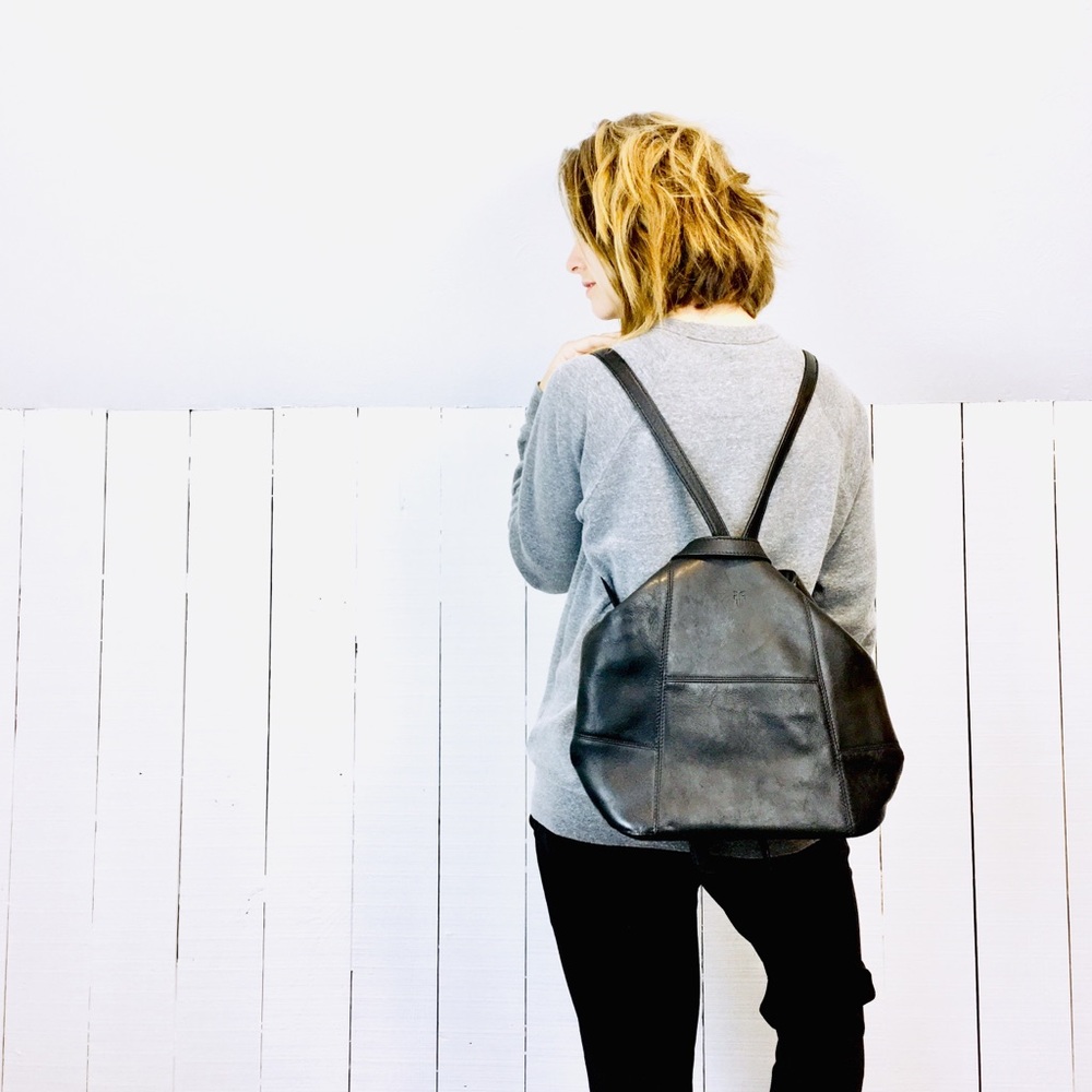 Vintage Frye leather backpack